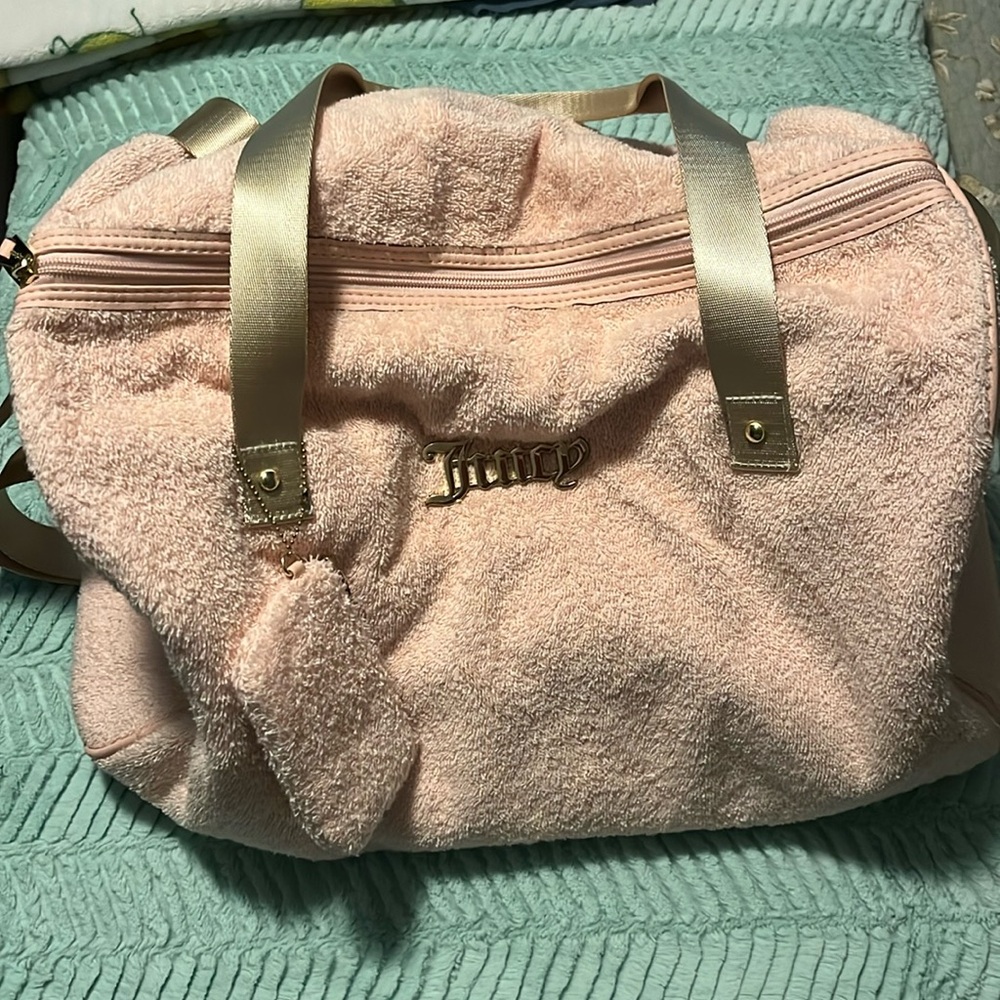 Pink Juicy Couture Duffle Bag w/ pouch and shoulder strap
